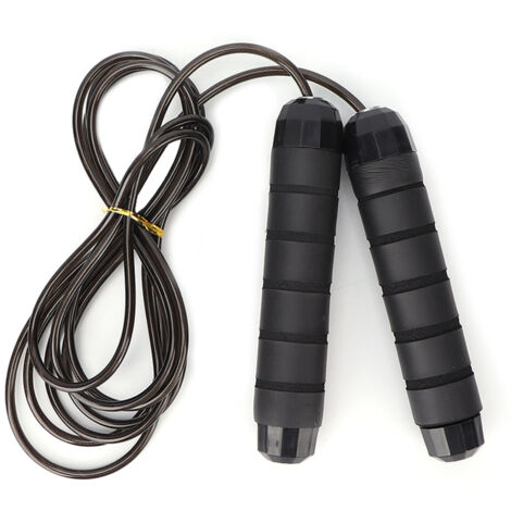 Corde à Sauter Anti-Dérapante avec Poignée Ergonomique et Longueur Réglable - Noir (1/5)