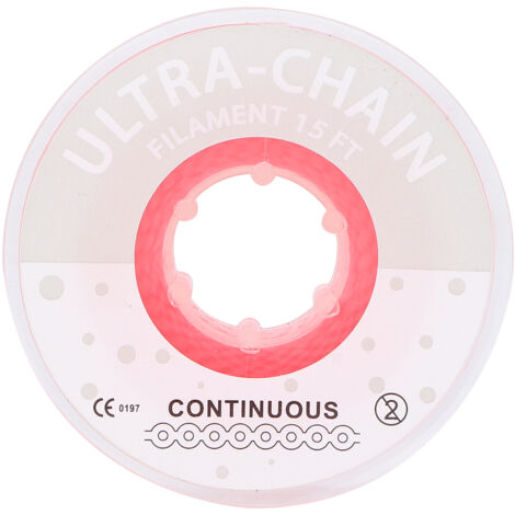 Chaine élastique orthodontique rose pour appareil dentaire, bobine d'élastiques de traction dentaire (1/5)
