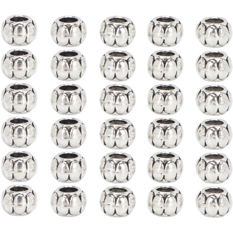 30 pièces perles de barbe rétro en alliage, tubes capillaires pour dreadlocks, pendentifs pour bracelets et colliers DIY (1/5)