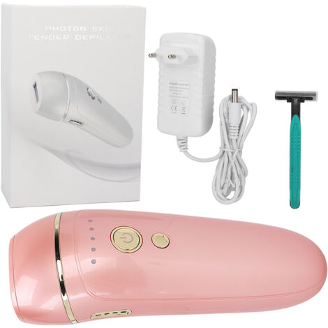 Appareil Épilation IPL Portable Maison Sans Douleur - Épilateur Électrique pour Jambes, Bras, Dos et Aisselles - 110-240V, Prise UE, Rose Doré (1/5)