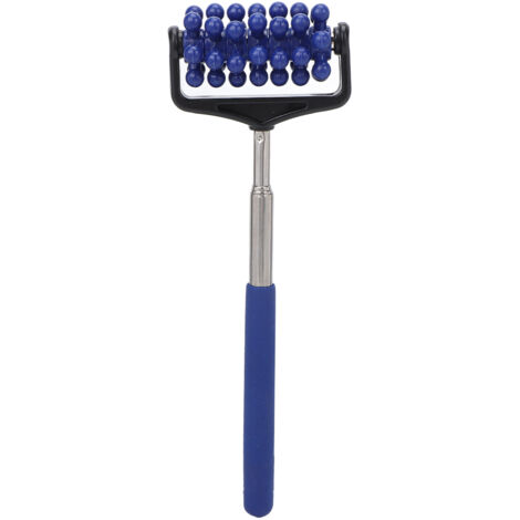 Rouleau de Massage Télescopique pour le Dos - Ajustable pour Tête, Bras et Relaxation Musculaire - Bleu Foncé