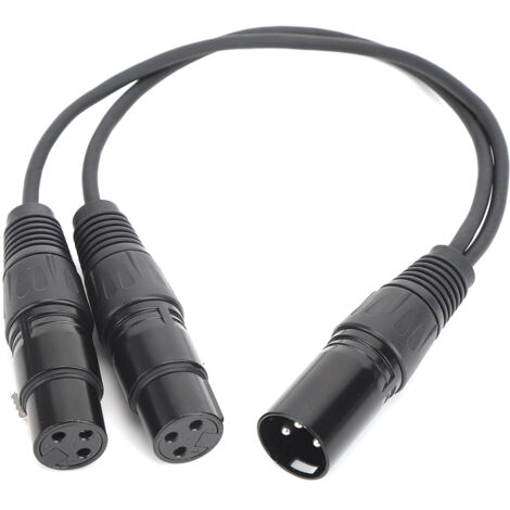 Câble de conversion Y XLR mâle vers 2 XLR femelle - Accessoires audio (1/5)