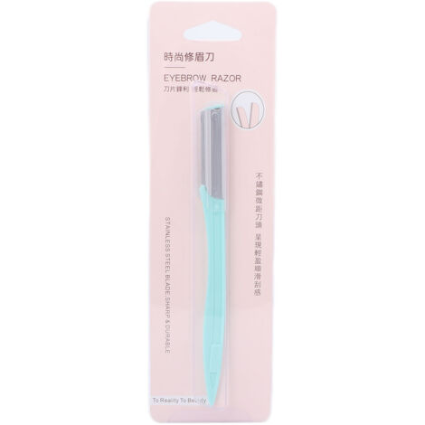 Rasoir à Sourcils en Acier Inoxydable Portable - Ciseaux à Épiler et Lame de Précision (1/5)