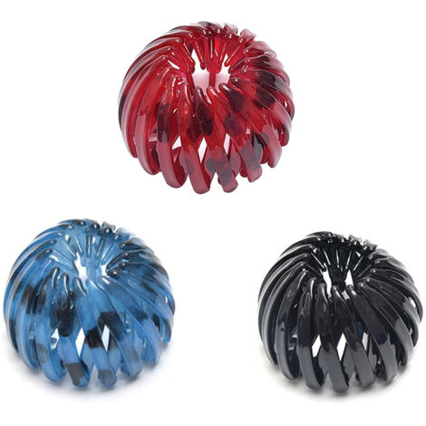 Barrettes Vintage en Forme de Nid d'Oiseau pour Cheveux, Accessoires Femme Fille - Lot de 3 Bleu Clair Noir Rouge (1/5)