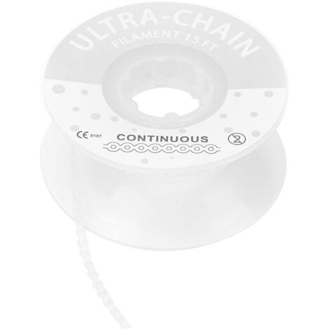 Chaîne orthodontique continue transparente, élastique et flexible pour appareils dentaires (1/5)
