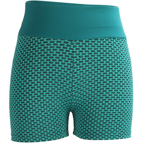 Shorty de Sport Femme Haute Taille - Short Fitness Yoga Course à Pied Gym Élastique (1/5)