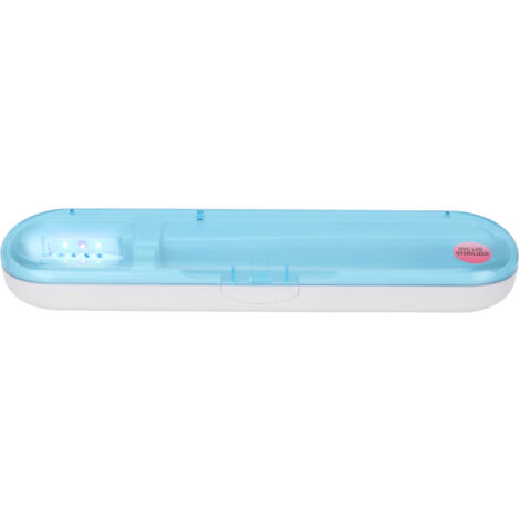 Boîte de Nettoyage à LED UVC pour Brosses à Dents, Portable pour Voyage et Maison, Appareil Professionnel Bleu (1/5)