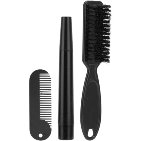 Kit de Stylo à Barbe Homme - Pinceau Nylon Imperméable à la Sueur, 4 Embouts pour Remplissage de Barbe Marron (1/5)