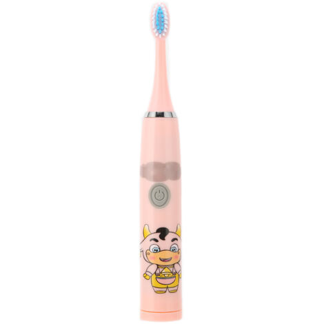Brosse à dents électrique enfant poils souples - Modèle cartoon rose pour nettoyage dentaire des enfants