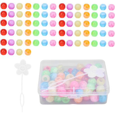 74 pièces perles à tresser pour dreadlocks, coils et décorations capillaires DIY - Multicolore (1/5)