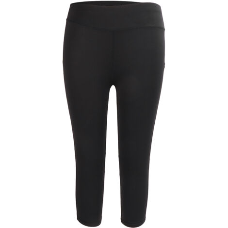Leggings de Sport Femme Grande Taille - Yoga Fitness Running avec Contour Ventre - Noir (1/5)