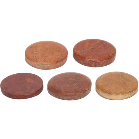 5 pièces Pierre Gua Sha Naturelle pour Visage et Corps, Planche de Massage Ronde à la Main (1/5)