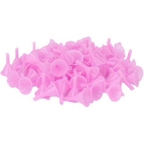 100 Pièces Mini Entonnoir Séparateur en Plastique pour Parfums, Toners et Cosmétiques Rose