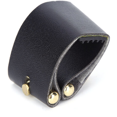 Ligature pour Saxophone Ténor en Cuir PU et Métal Noir - Accessoire ...