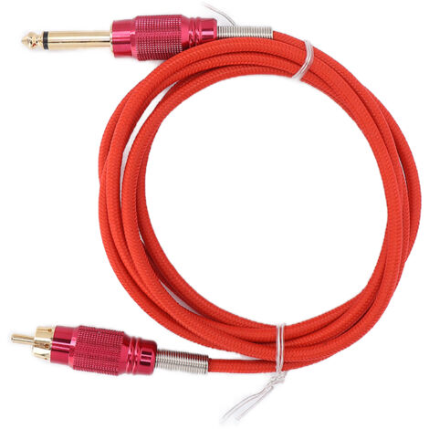 Câble d'alimentation RCA 1,8 m pour machine à tatouage - Adaptateur et cordon de connexion rouge (1/5)