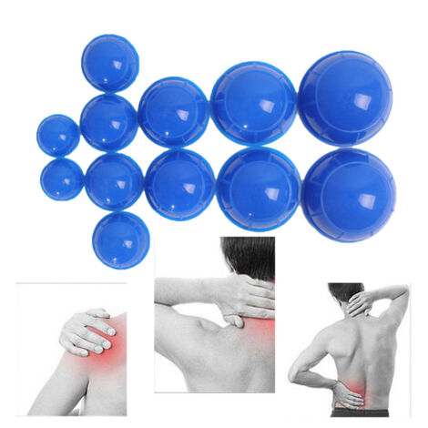 12 Pièces Ventouses en Silicone pour Massage, Thérapie par Ventouses Acupuncture, Kit Professionnel de Cupping Thérapeutique (1/5)