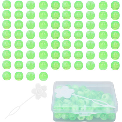 Perles à tresser 74 pièces pour dreadlocks et décorations capillaires DIY - Vert (1/5)