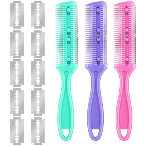 Peigne de Coupe 3 Pièces avec Lames en Acier Inoxydable Double Face (1/5)