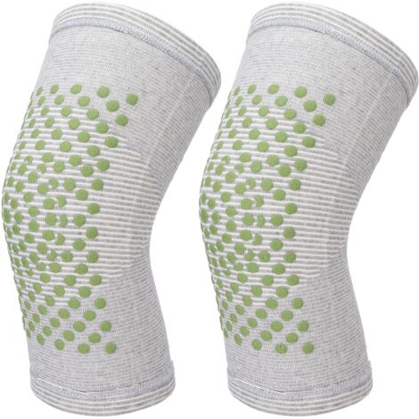 1 Paire de Genouillères Chaudes Élastiques pour Sport, Protection Articulaire Hiver - Gris (1/5)