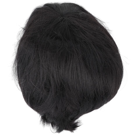 Perruque Courte Homme Noir Naturelle Aérée et Confortable pour Usage Quotidien (1/5)