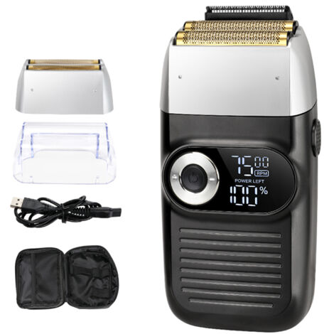 Rasoir Électrique Sans Fil pour Homme - Tondeuse Professionnelle à Écran LED pour Barbe et Crâne (1/5)
