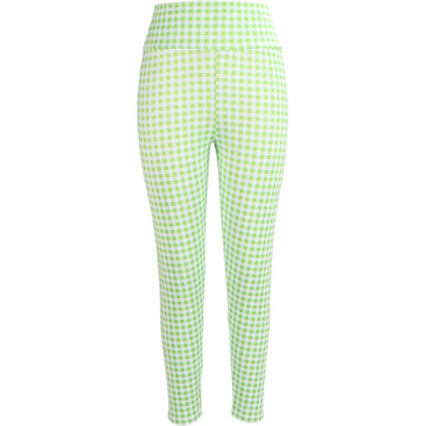 Leggings de Sport Vertes pour Femmes - Contournement Ventral Yoga Fitness Course à Pied (1/5)