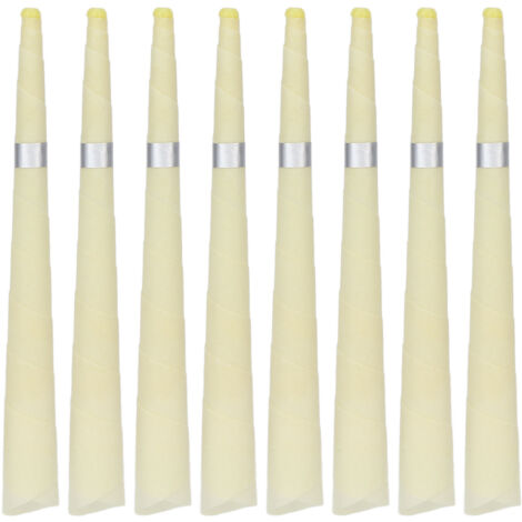 Bougies auriculaires naturelles - Lot de 8 grandes bougies pour nettoyage des oreilles et élimination du cérumen (1/5)