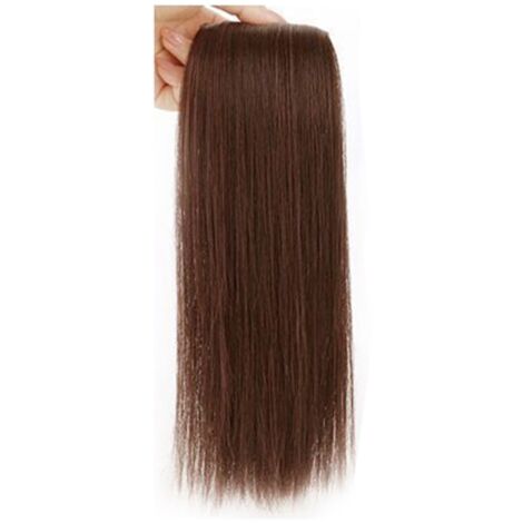 Perruque synthétique volumineuse pour femmes et filles, pièce de cheveux épaississante pour fêtes et rendez-vous, marron foncé 30cm (1/5)