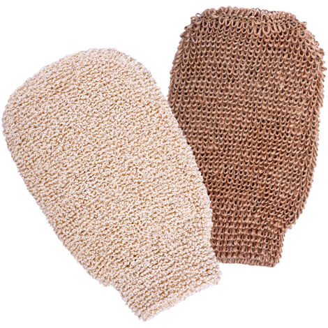 2 Gants de Gommage pour le Corps - Écologiques et Réutilisables pour Douche et Bain (1/5)