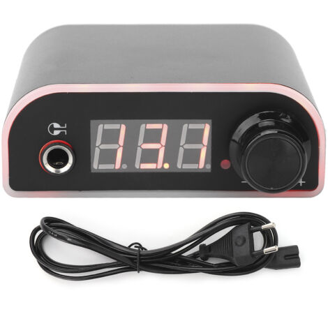 Alimentation pour Machine à Tatouage avec Affichage LCD, Réglage de Tension, Prise EU (100-240V) Noir (1/5)