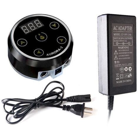 Alimentation pour machine à tatouer Aurora-2, alimentation multicolore avec adaptateur pour bobine et machine à tatouer, b (1/5)