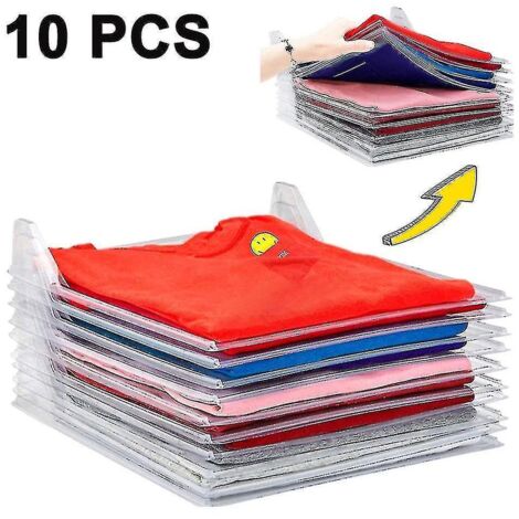 Lot de 10 panneaux pliables pour armoire, organisateurs de t-shirts et séparateurs de vêtements (1/5)