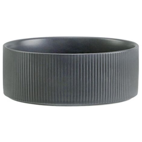 Gamelle en céramique pour chien - Bol robuste et durable pour nourriture et eau, compatible lave-vaisselle, gris moderne (1/5)