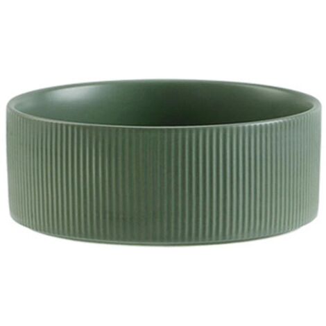 Gamelle en céramique pour chien - Bol robuste et durable pour nourriture et eau, compatible lave-vaisselle, vert moderne (1/5)