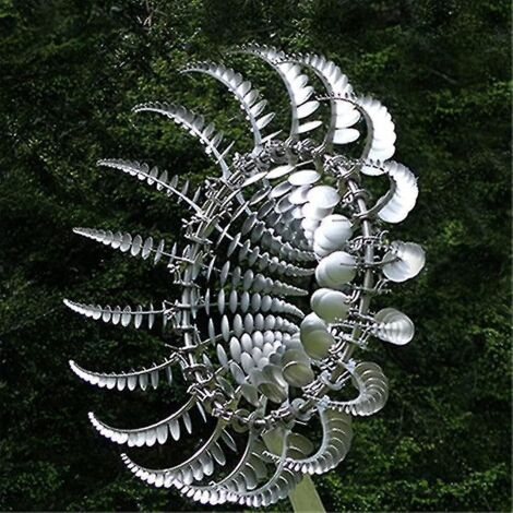 Moulin à vent magique en métal pour la décoration de jardin et de pelouse - Moulin à vent en métal 3D unique et magique (1/4)