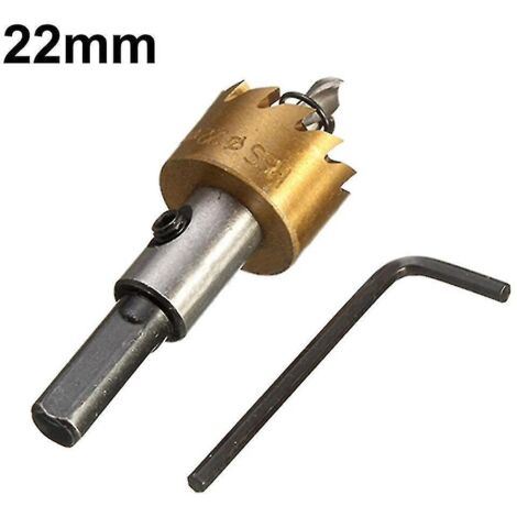 Foret HSS 16-60 mm, scie cloche pour métal, acier, bois et alliages - 22 mm (1/5)