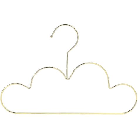 Lot de 10 cintres non métalliques pour vêtements d'enfants, en forme de nuage doré. (1/5)