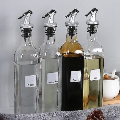 Lot de 6 becs verseurs pour huile d'olive, distributeurs d'huile anti-fuite, bouchons de bouteille (1/3)