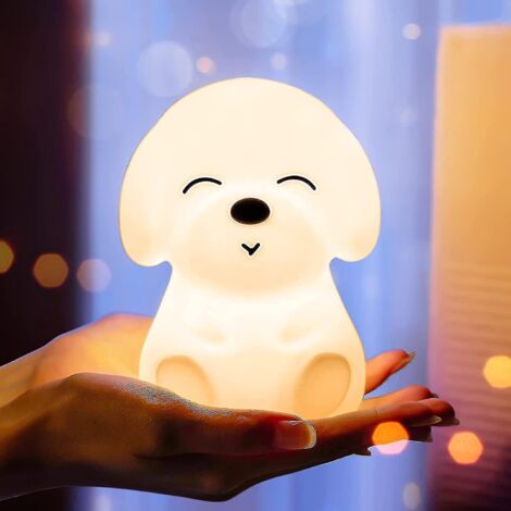 Veilleuse pour enfants, lampe de nuit en silicone, lampe LED rechargeable USB pour chien (1/5)