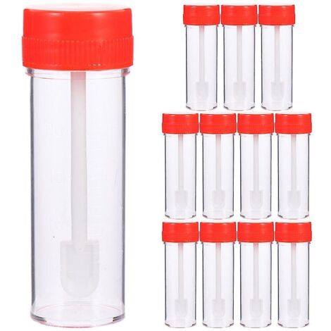12 tubes de prélèvement de selles à usage unique, tubes à essai jetables pour prélèvement de selles (1/3)