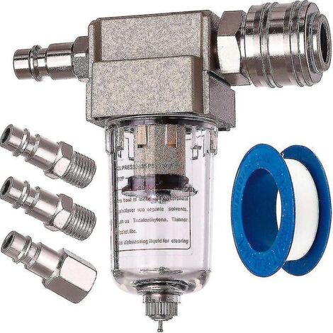 Filtre à air comprimé, séparateur d'eau, séparateur d'huile, raccord rapide inclus, Versailles (1/5)