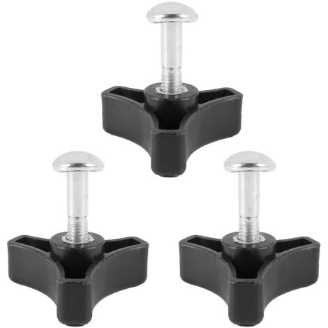 Compatible avec les tondeuses à gazon Honda : poignée en plastique noir, bouton, écrou et vis. (1/5)