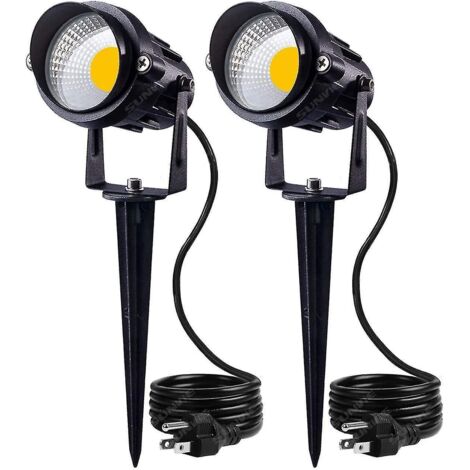 Projecteurs LED COB avec pied à pointes, blanc chaud (10 pièces) (1/5)