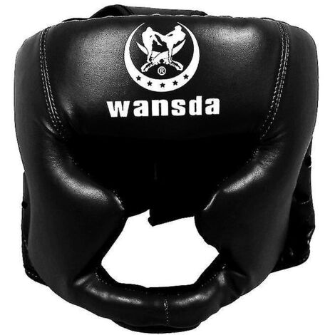 Casque de protection pour l'entraînement, le kickboxing et le sparring, noir (1/5)