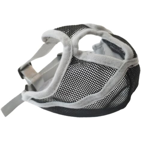 Muselière pour chien à museau court, ajustable, en maille respirante, pour bouledogue français et carlin - Taille L - Gris (1/5)