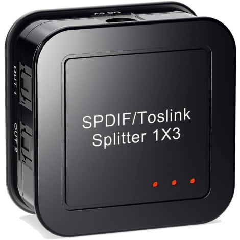 Répartiteur audio optique numérique 1x3, répartiteur audio optique numérique SPDIF Toslink, 1 entrée, 3 sorties, F (1/5)