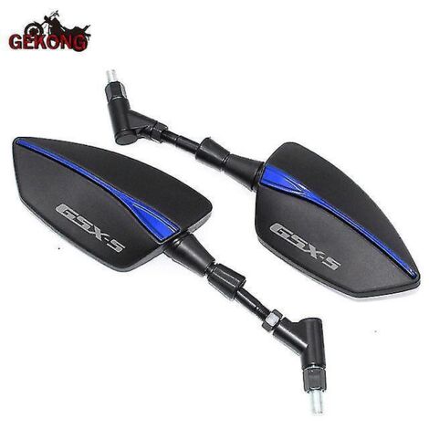 Rétroviseurs latéraux en aluminium CNC pour moto Suzuki GSX-S750, GSX-S750, GSX-S1000, GSX-S1000 (toutes saisons) - Bleu