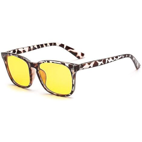 Lunettes anti-lumière bleue pour jeux vidéo, filtre anti-UV, pour adultes et enfants, jaune léopard (1/4)