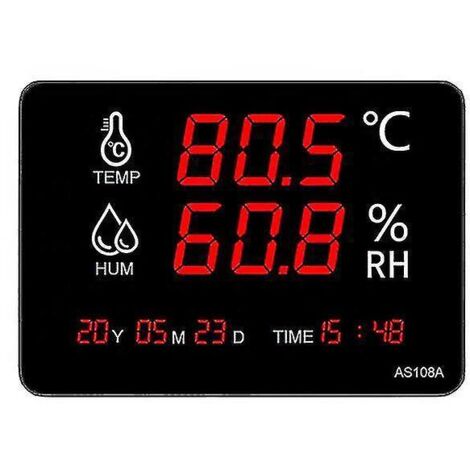 Hygromètre-thermomètre numérique 2022.asair, moniteur électronique de température et d'humidité pour l'intérieur, station météo pour la maison, l'usine ou l'école. (1/4)