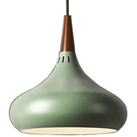 Suspension Art Déco, abat-jour vintage, lampe suspendue style loft, plafonnier rétro, lampe suspendue pour bar à café ou cuisine, 200 x 280 mm (vert et noir) (1/3)